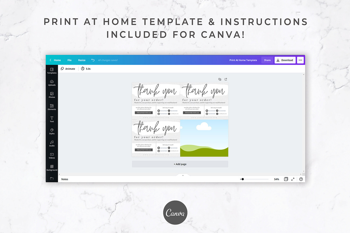 Thank You Order Card for Canva, a Card Template by Thirty One Palms Studio (Photo 6 of 7)