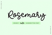 Rosemary - Cute Monoline Font, a Script Font by Airotype (Thumbnail 1 of 9)