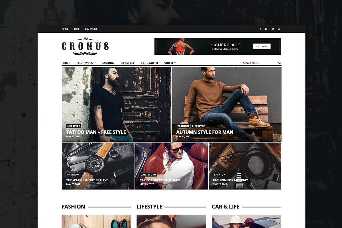 Cronus - Men's Fashion WP Magazine, a WordPress Template by EasyBlog Themes (Photo 1 of 4)