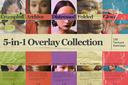 5 in 1 Overlay Collection Bundle, a Texture Graphic by Anastasiia VNSK (Thumbnail 1 of 22)
