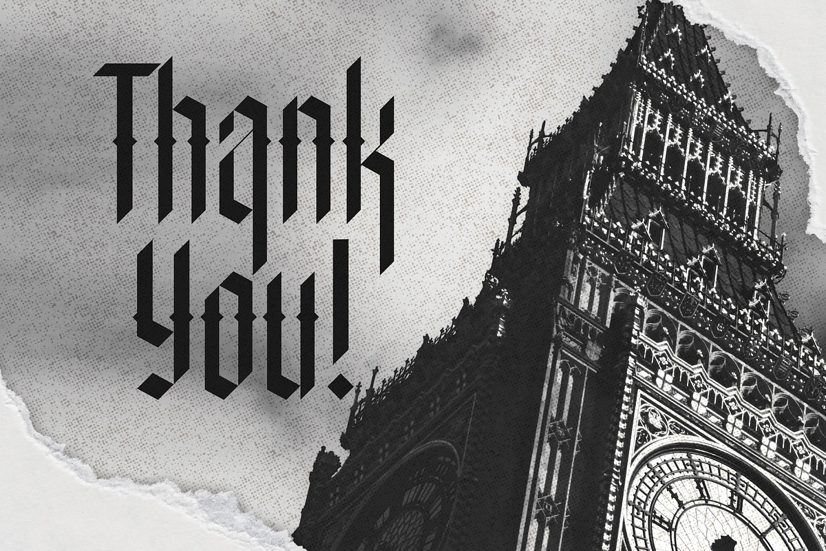 Something Damage - Blackletter, a Blackletter Font by Novitype (Photo 10 of 10)
