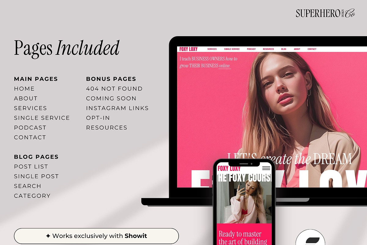 Showit Website Template for Coaches, a Websites & App Template by Superhero Design Co. (Photo 2 of 6)