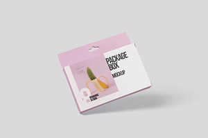 Package Box Mockup - Wide Rectangle