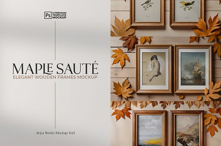 Maple Sauté | 5 Wooden Frame Mockup