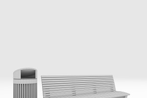 3D Model Bench Park 42