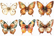 Watercolor Autumn butterflies PNG, an Illustration by Craft Nest (Thumbnail 4 of 6)