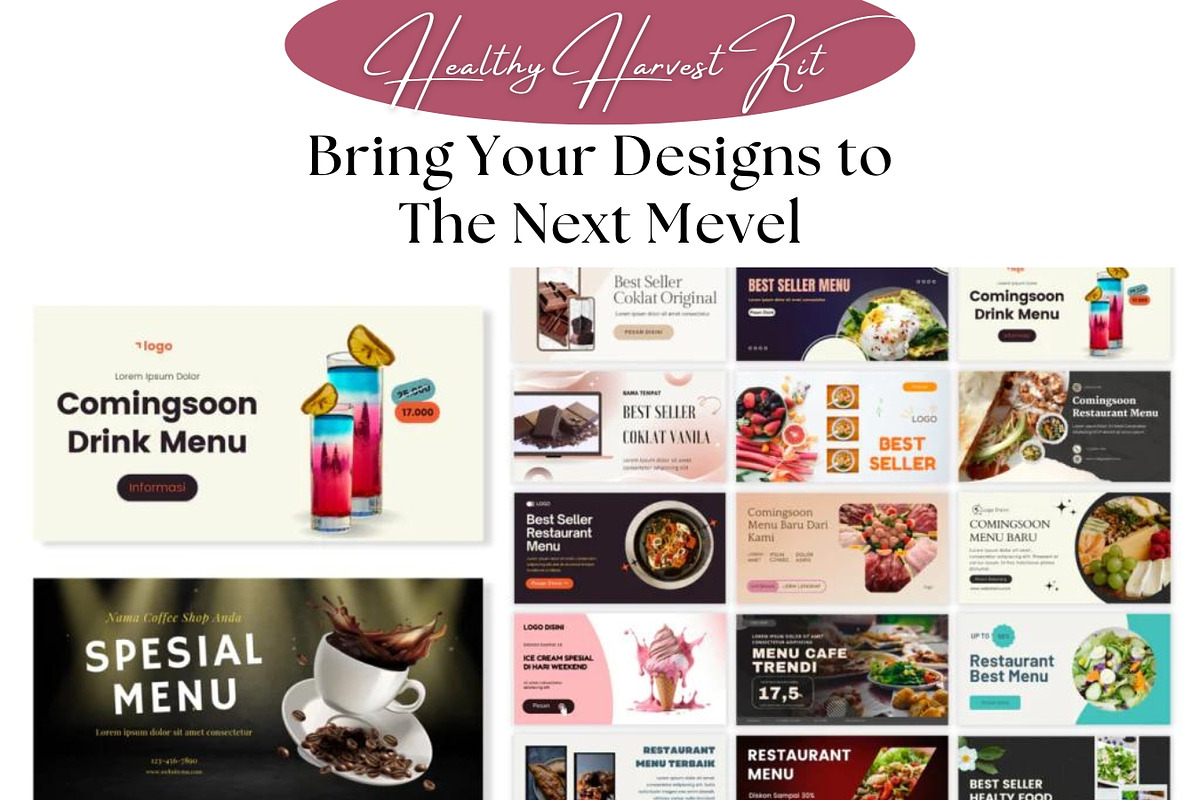 2500 Cuisine Canva Collection, a Social Media Template by ResumeFabs (Photo 3 of 5)