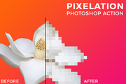 Pixelation Photoshop Action, an Action Add-On by maximakesthings (Thumbnail 1 of 4)