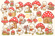 The silly goose Louie Mushroom, an Animal Illustration by Blumensdiary (Thumbnail 2 of 7)