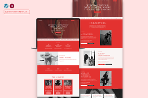 Feminine Coach WordPress Template, a WordPress Template by Web Template Market
