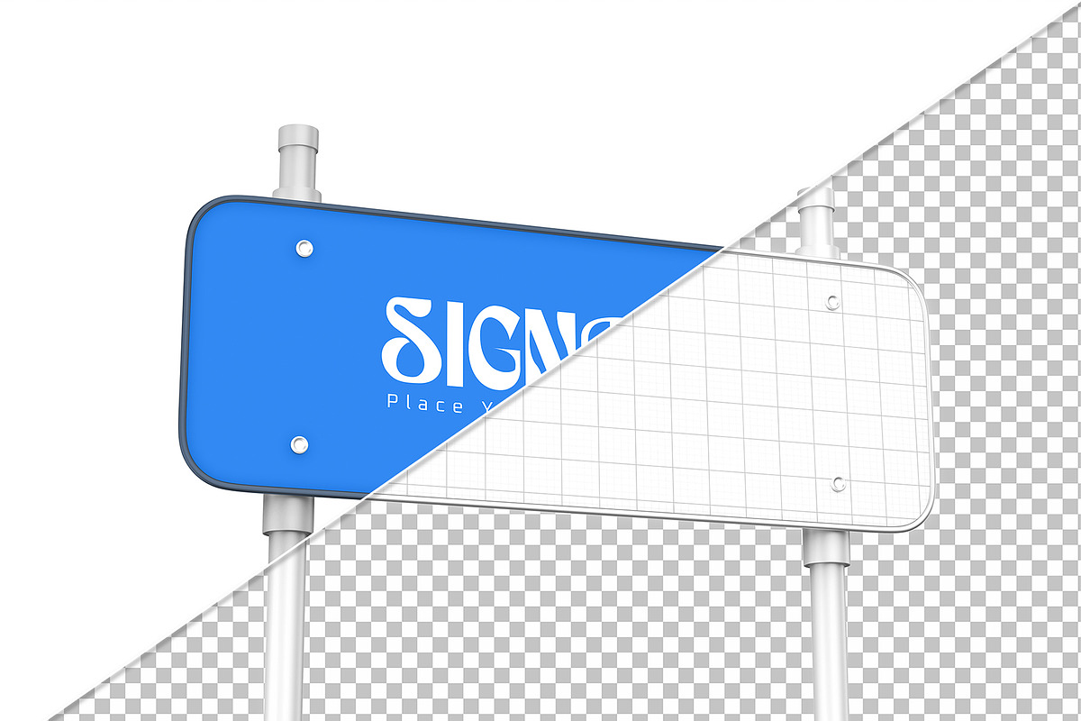 Street Direction Mockup Template, a Product Mockup by graphypix (Photo 3 of 4)