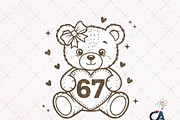 67 Valentines Teddy Png, an Illustration by Creative Art (Thumbnail 1 of 6)