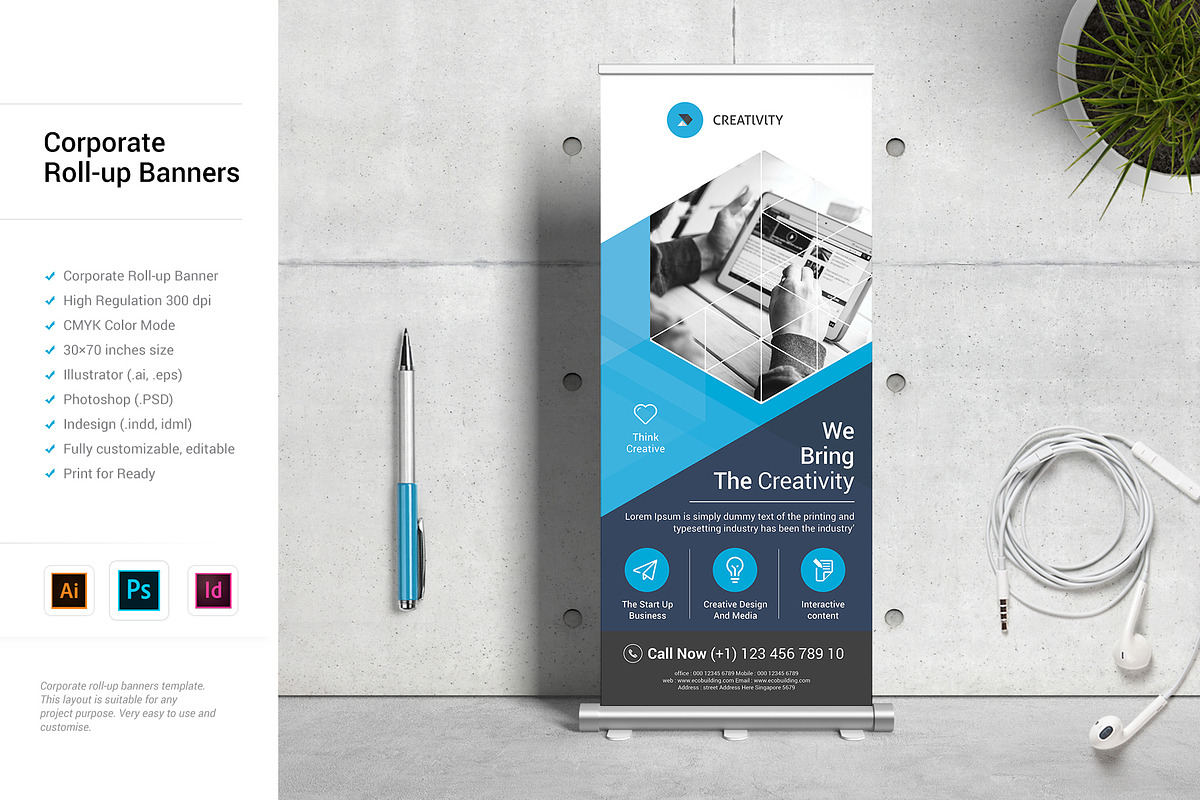 Roll-Up Banner, a Marketing Template by Brochure-Market (Photo 1 of 4)