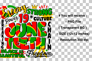 Juneteenth Trendy PNG Bundle, a Graphic by Black Gallery (Thumbnail 19 of 21)