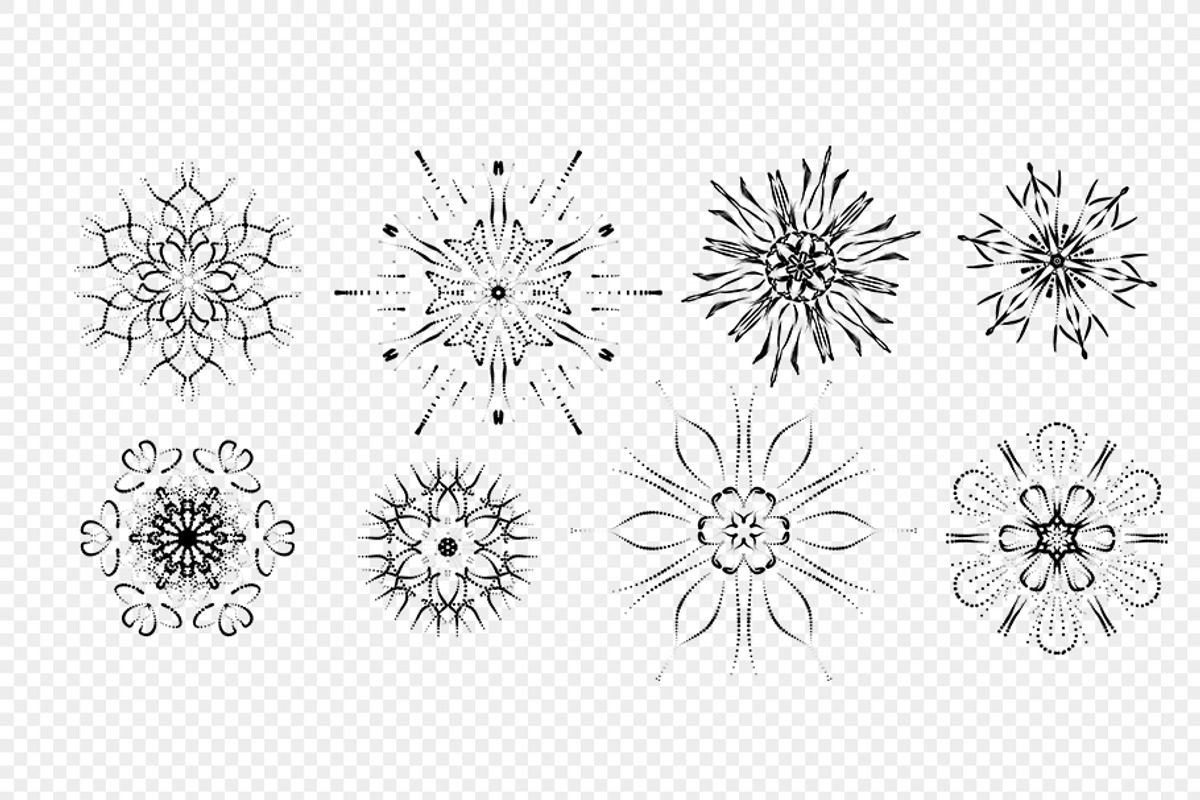 Unique Snowflakes Isolated on a Clea, an Object Graphic by BazziBa♥ (Photo 2 of 5)