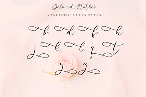 Beloved Mother Calligraphy Font