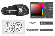 REALISTIC SLIDE SANDALS MOCKUP, a Merchandise Mockup by DaldSgh (Thumbnail 6 of 8)