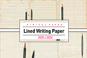 Vintage Lined Writing Paper, a Pattern Graphic by Printable Treasure (Thumbnail 1 of 10)