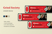 Grind Society - Linkedin Banner, a Social Media Template by StreaksideStd (Thumbnail 1 of 3)
