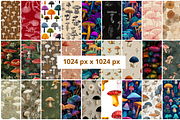 110 Mushrooms Seamless Patterns, a Pattern Graphic by mkStudioLab (Thumbnail 2 of 4)