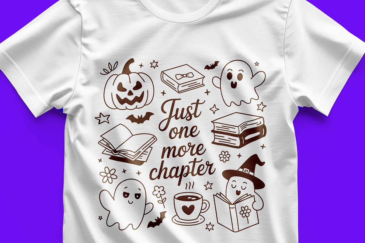 Just One More Chapter Ghost Books, a Seasonal Illustration by Unique Design Team (Photo 3 of 7)