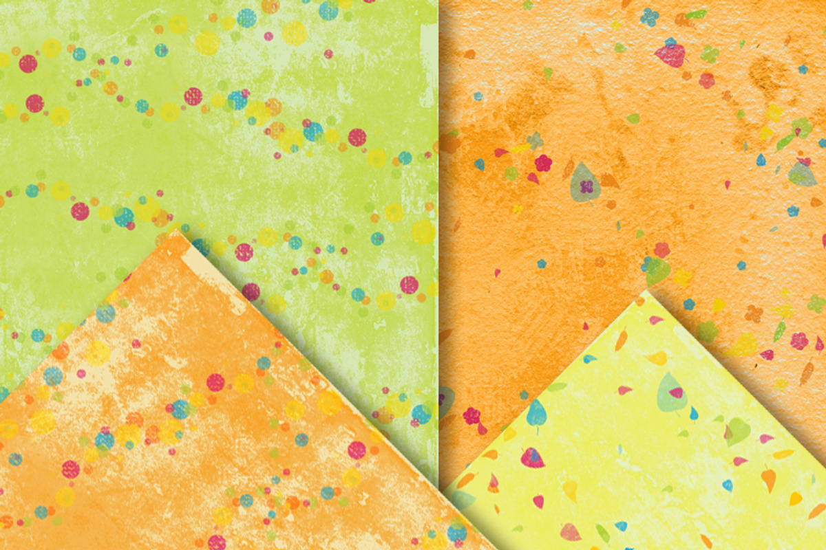 Spring Colors Pattern Papers preview 2