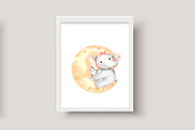 Cute Baby Elephant Clipart, an Illustration by ABAwatercolor (Thumbnail 3 of 4)