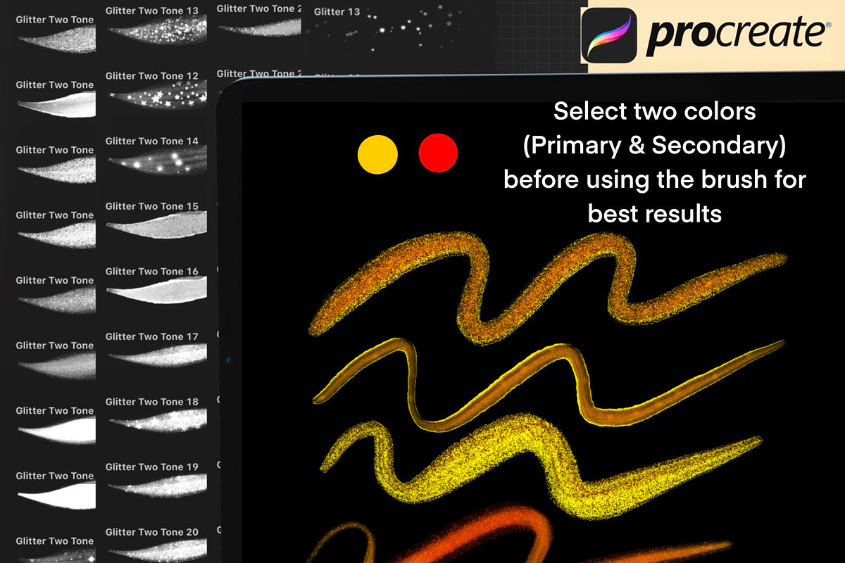 70+ Procreate Glitter Brushes, a Brush Add-On by DrawingStoryShop (Photo 2 of 6)