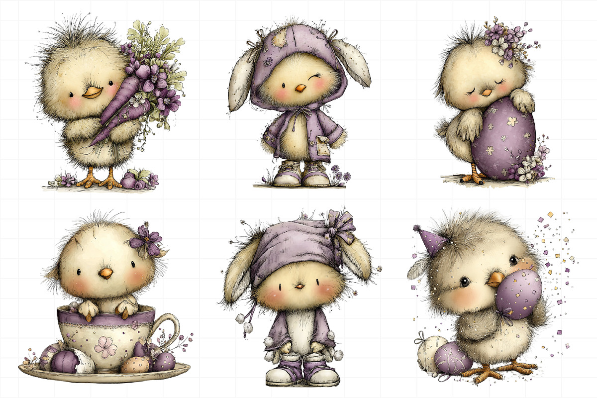 Whimsical Funny Easter Bird Clipart, an Illustration by Daily.Designs (Photo 6 of 7)