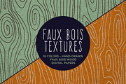 Faux Bois Wood Hand Drawn Patterns, a Pattern Graphic by Lemonade Pixel (Thumbnail 1 of 2)