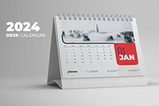 Desk Calendar 2024, a Stationery Template by Uiparvin (Thumbnail 1 of 2)