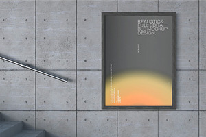 Framed Poster Mockup, an Advertising Mockup by skybluecreative