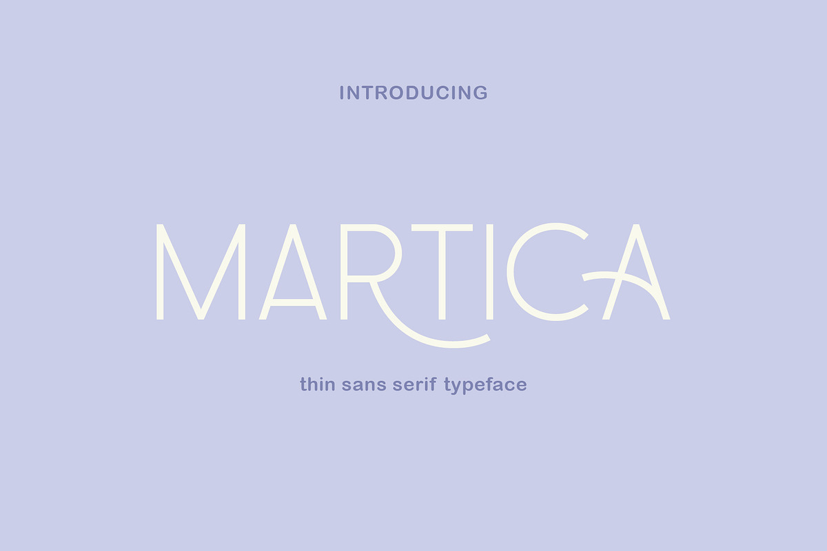 Martica - Thin Sans Serif Font, a Sans Serif Font by Pikgura (Photo 1 of 8)