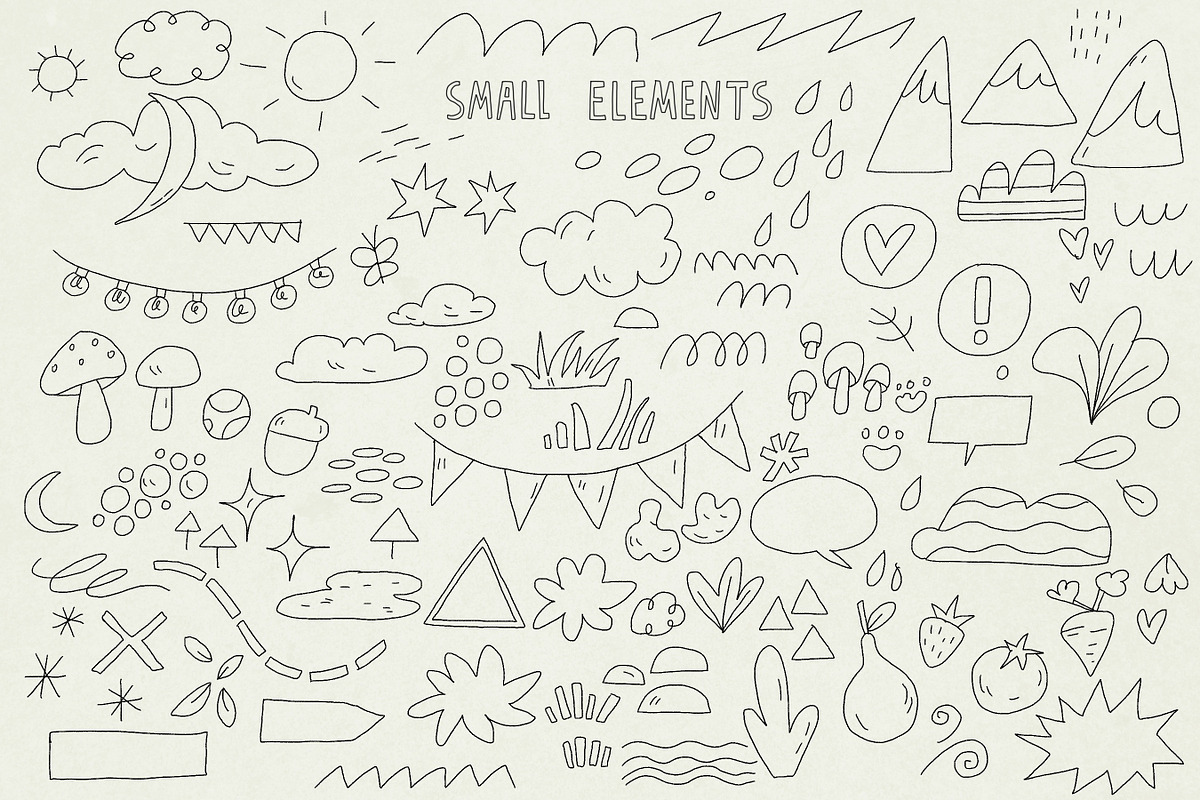 Hand Drawn set|256 Glamping elements, an Object Graphic by Sasha Mitkalova (Photo 6 of 6)