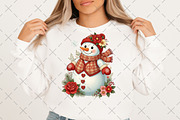 Floral Snowman PNG, an Illustration by Craft Nest (Thumbnail 4 of 6)