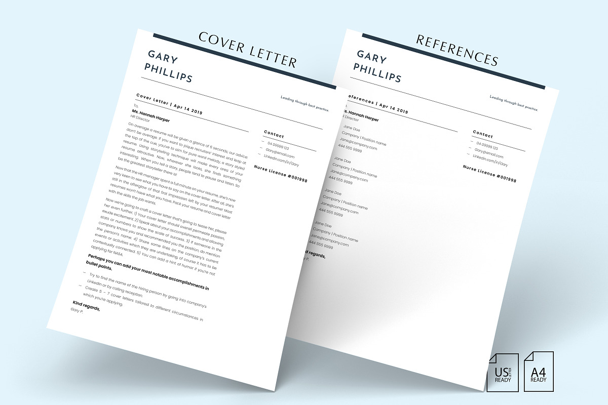 Nurse Resume Template & Cover Letter, a Resume Template by Career Canvas (Photo 4 of 11)