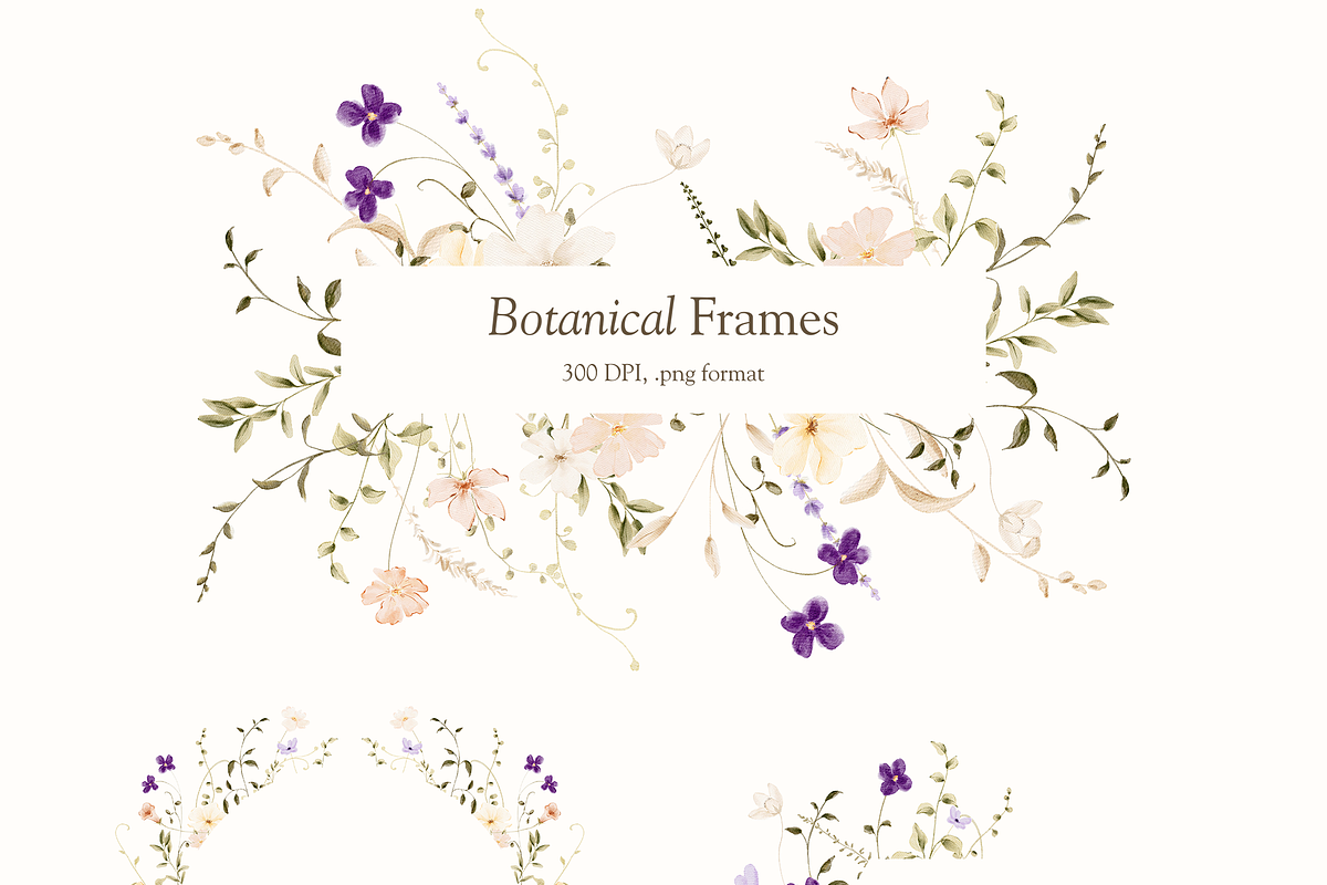 Delicate Watercolor Wildflowers, a Decorative Illustration by Altea Design Studio (Photo 3 of 12)