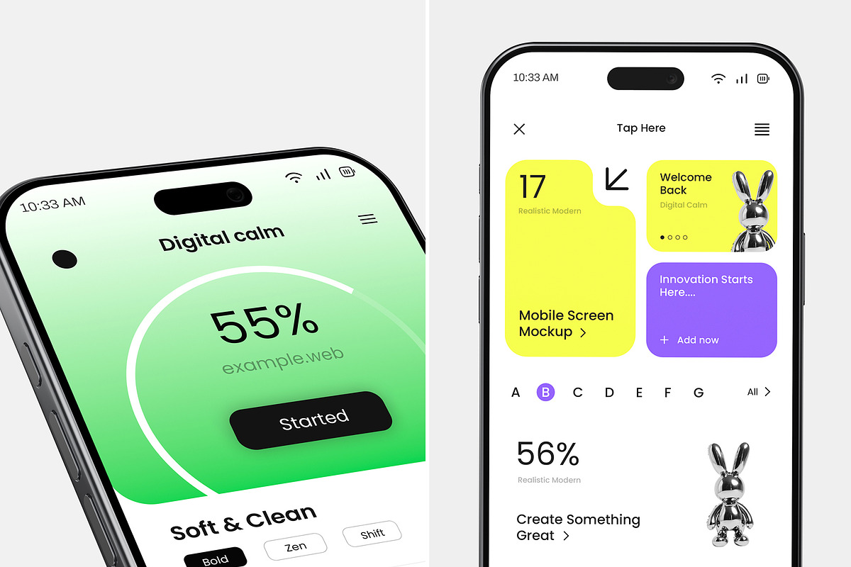 Smartphone Screen Mockup Collection, an iPhone Mockup by graphypix (Photo 4 of 14)
