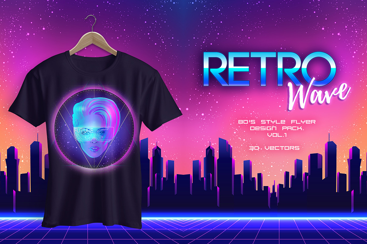 RETRO Wave. 30 design templates., a Person Illustration by Varvara Gorbash (Photo 3 of 10)