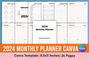 2024 Monthly Planner Canva Interior