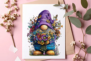 Whimsical spring gnome clipart, an Illustration by SinaCreation (Thumbnail 8 of 11)