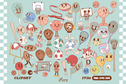 Retro Sport clipart bundle, a Sport Illustration by Huxmay (Thumbnail 2 of 7)