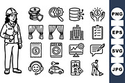 Professional Business Icon Set, an Illustration by designvectx (Thumbnail 1 of 3)