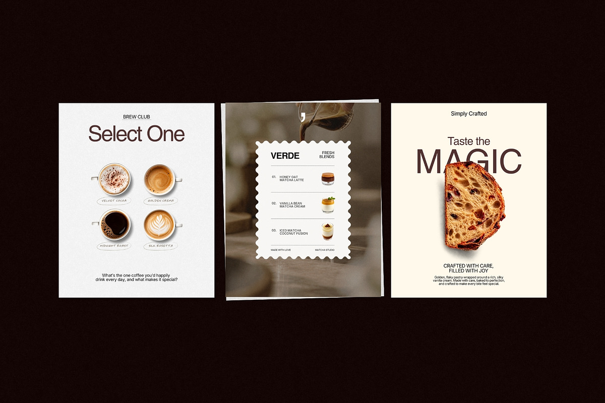 BREW | Cafe Social Media Kit (I), a Social Media Template by Prapti Design (Photo 3 of 10)
