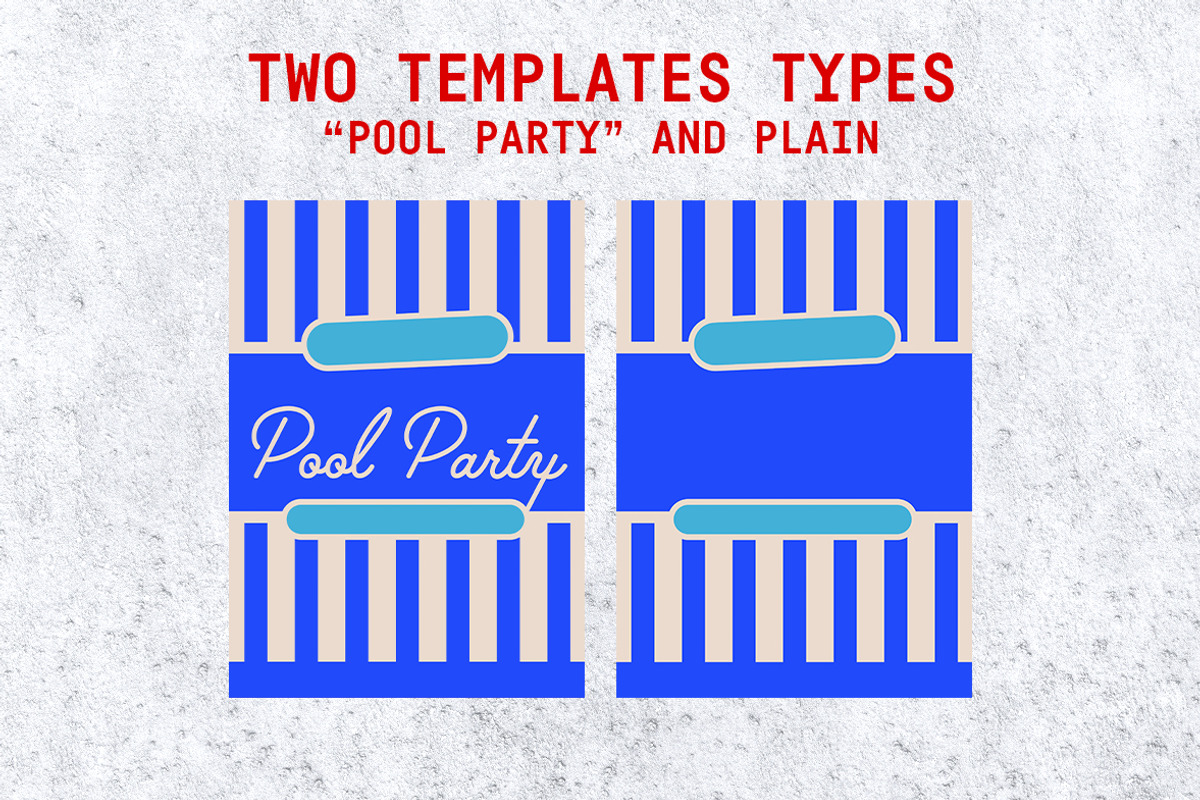 Pool Party Invitation Poster Design, a Graphic by Blue River Studio (Photo 3 of 4)