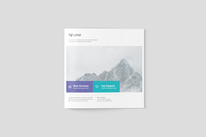 Square Brochure / Magazine Mockup