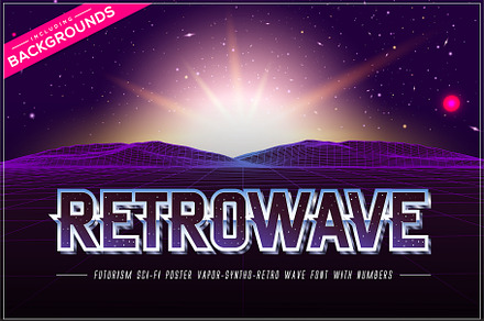 Retrowaver Color OTF Font, a Symbol Font by Ckybe's Corner
