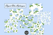 Hydrangea Watercolor Seamles Pattern, an Illustration by OlDm_Shop (Thumbnail 8 of 9)