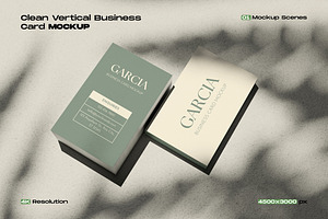 Clean Vertical Business Card Mockup, an Advertising Mockup by My Code Std