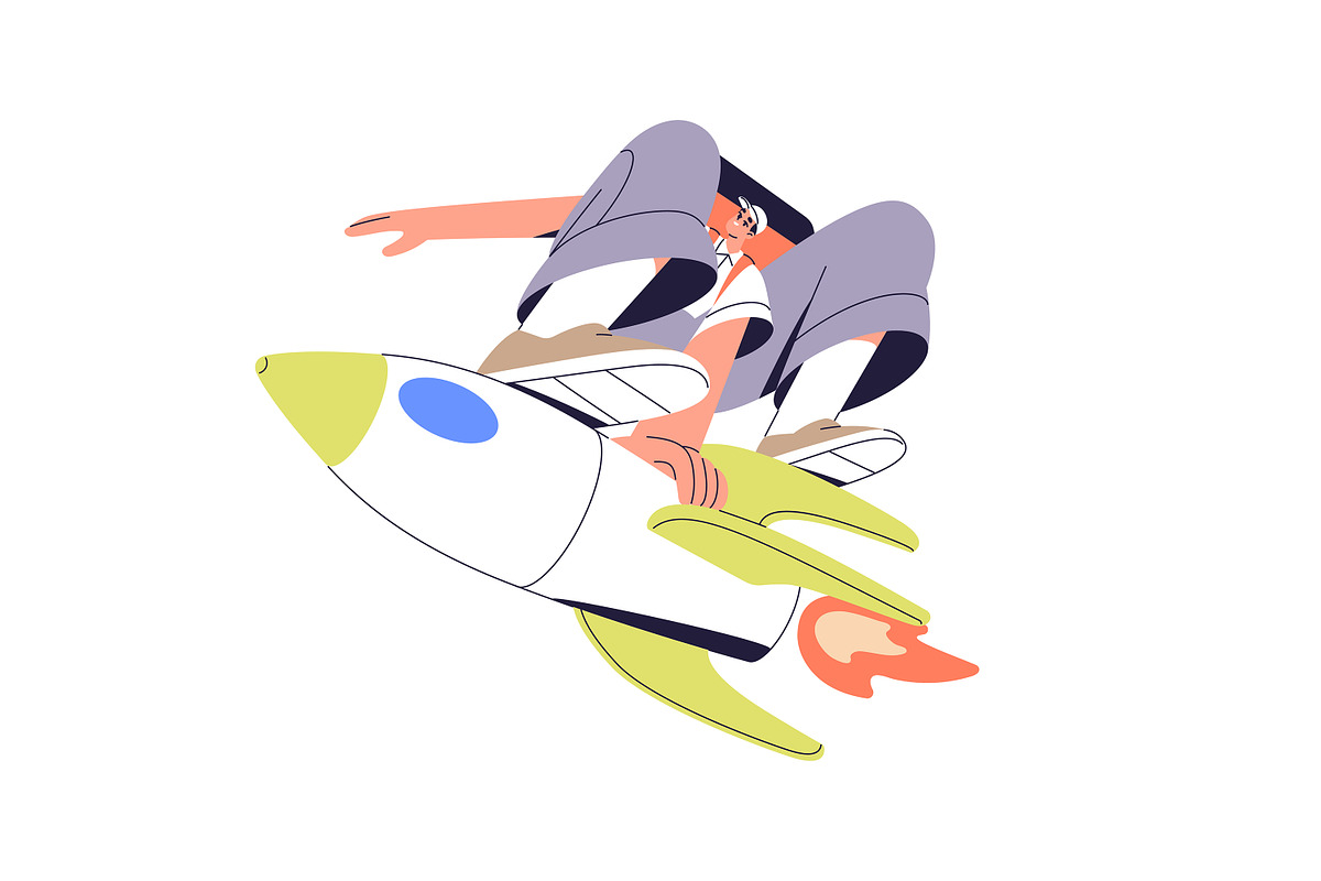 Courier delivery service set, a Person Illustration by PaperTrident (Photo 7 of 7)